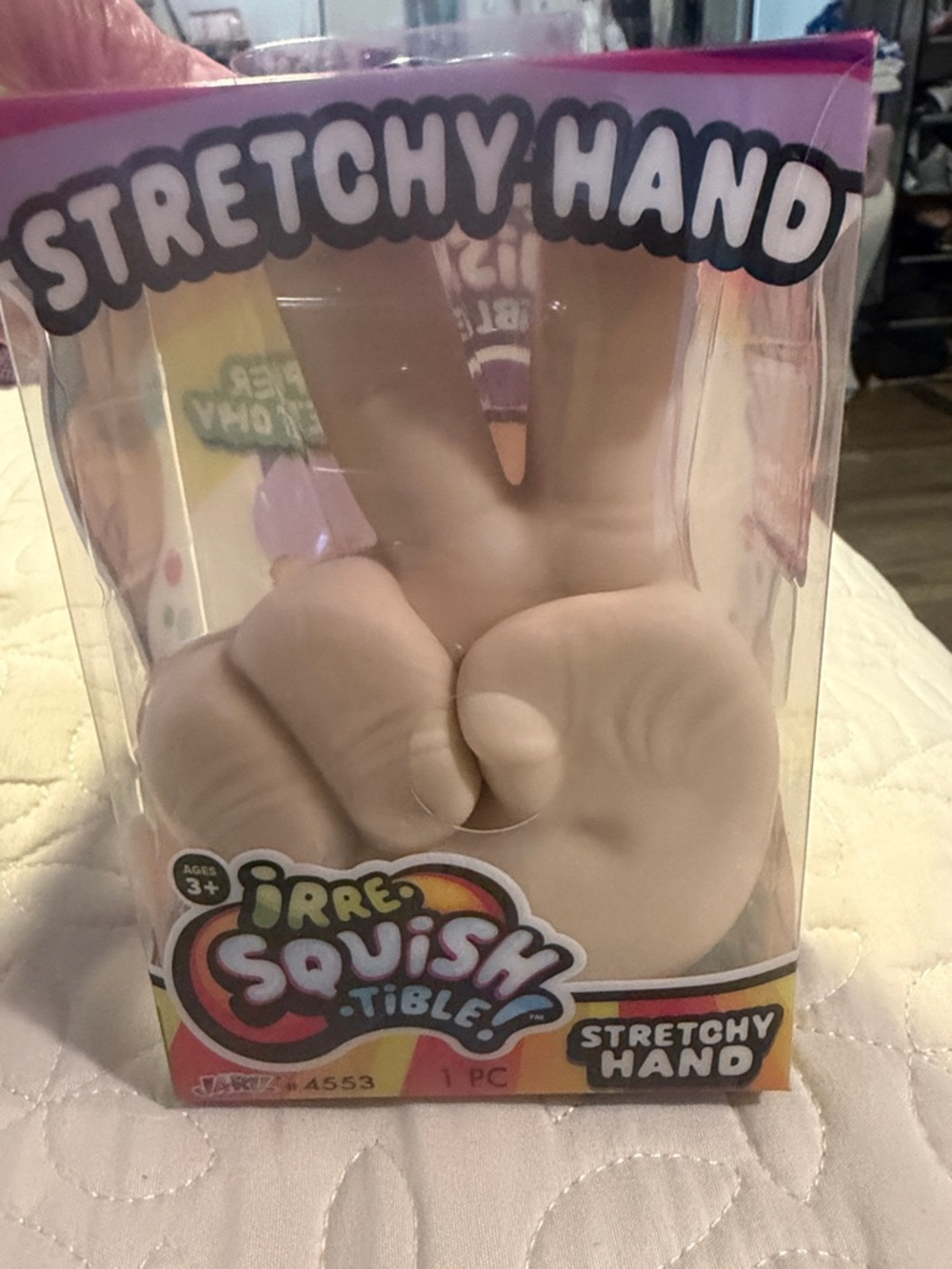 Stretchy Hand Stress Toy - Beige